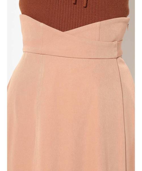 dazzlin（ダズリン）の「イレギュラーヘムラップミディスカート（スカート・レディース・ブラウン/オレンジ/アイボリー・SMALL/MEDIUM）」の6枚目の写真