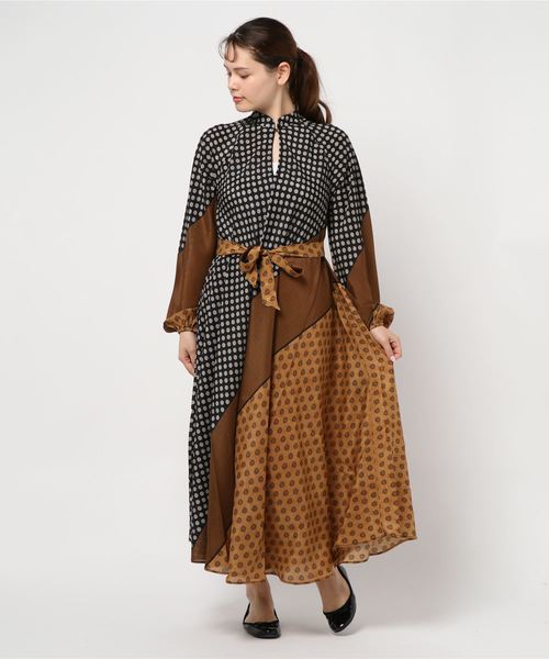 SLOBE IENA(スローブイエナ)の「【MES DEMOISELLES/メドモアゼル】 DRESS BRANGEロングワンピース(ワンピース・レディース・ブラック・FREE)」の2枚目の写真