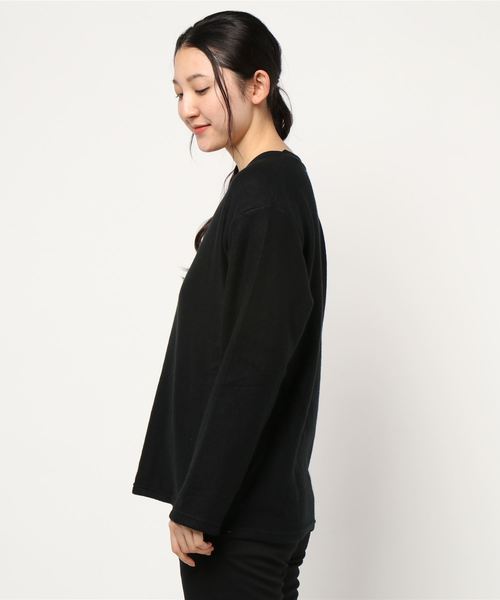 TRAP/U （トラップユー）の「【69】【TRAP/U】Vネックカットソー（Tシャツ/カットソー・メンズ・ホワイト/ブラック/ベージュ/カーキ・MEDIUM/LARGE）」の5枚目の写真
