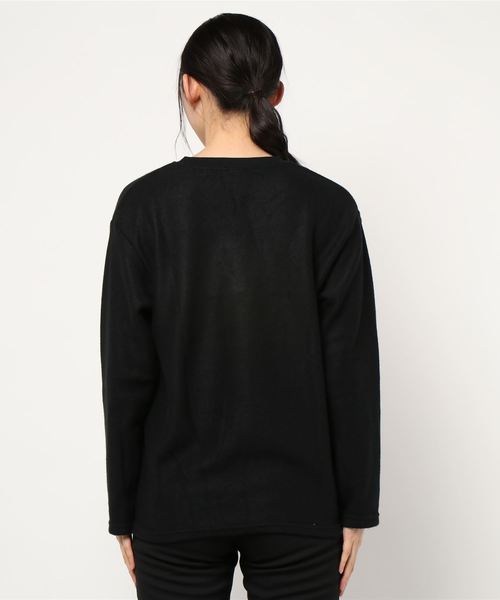 TRAP/U （トラップユー）の「【69】【TRAP/U】Vネックカットソー（Tシャツ/カットソー・メンズ・ホワイト/ブラック/ベージュ/カーキ・MEDIUM/LARGE）」の6枚目の写真