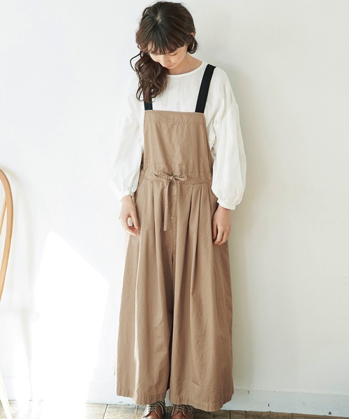 Sunny clouds（サニークラウズ）の「サニークラウズ　エプロンに恋したキュロパン（サロペット/オーバーオール・レディース・ブラック/ベージュ・MEDIUM/LARGE/X-LARGE/XX-LARGE/NM）」の14枚目の写真