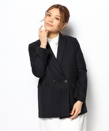 I am I  | フラノストライプ  ダブルジャケット(テーラードジャケット)