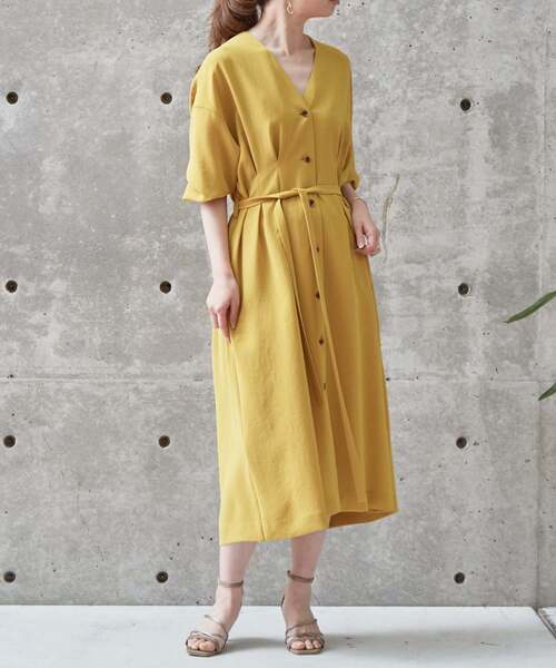 Liesse（リエス）の「2WAYワンピース（ワンピース・レディース・ネイビー/サックスブルー/イエロー/ライトベージュ・FREE）」の7枚目の写真