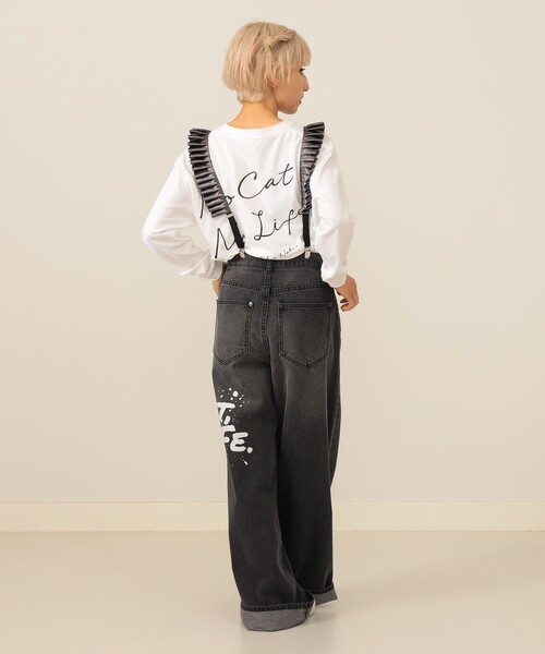 mmts(マミタス)の「〈UNISEX〉 "NO CAT, NO LIFE." ロングTシャツ(Tシャツ/カットソー・レディース・ブラック/ホワイト・X-LARGE/SMALL/MEDIUM/LARGE)」の19枚目の写真