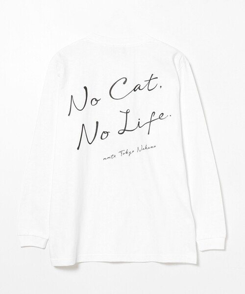 mmts(マミタス)の「〈UNISEX〉 "NO CAT, NO LIFE." ロングTシャツ(Tシャツ/カットソー・レディース・ブラック/ホワイト・X-LARGE/SMALL/MEDIUM/LARGE)」の12枚目の写真
