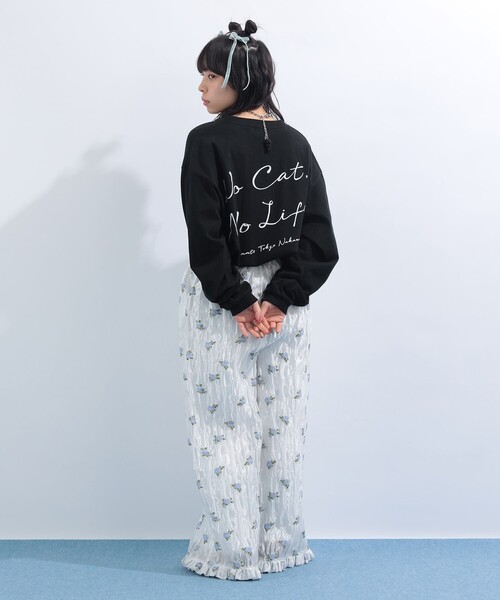 UNISEX〉 'NO CAT, NO LIFE.' ロングTシャツ（Tシャツ/カットソー