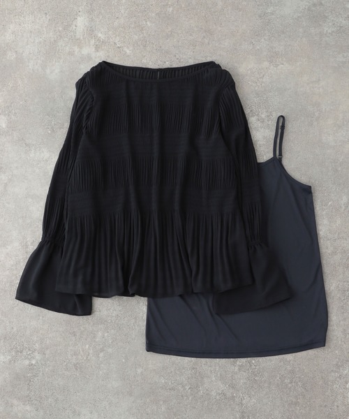 LEPSIM(レプシィム)の「マジョリカプリーツブラウス 890435(シャツ/ブラウス・レディース・ネイビー/マスタード/グレイッシュベージュ・MEDIUM/LARGE)」の10枚目の写真