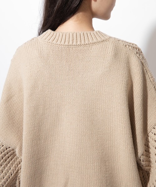 Mysa&Liina（ミーサリーナ）の「透かし柄ケーブルニット（ニット