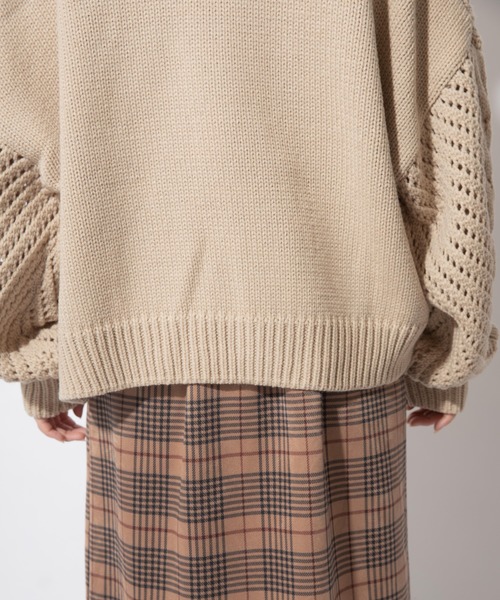 Mysa&Liina（ミーサリーナ）の「透かし柄ケーブルニット（ニット/セーター・レディース・キャメル/カーキ/ベージュ/ブラック・M）」の21枚目の写真