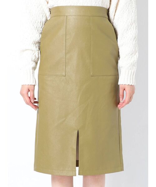 EMODA（エモダ）の「ポケットタイトミディスカート（スカート・レディース・ブラック/カーキ/ベージュ・SMALL/MEDIUM）」の7枚目の写真