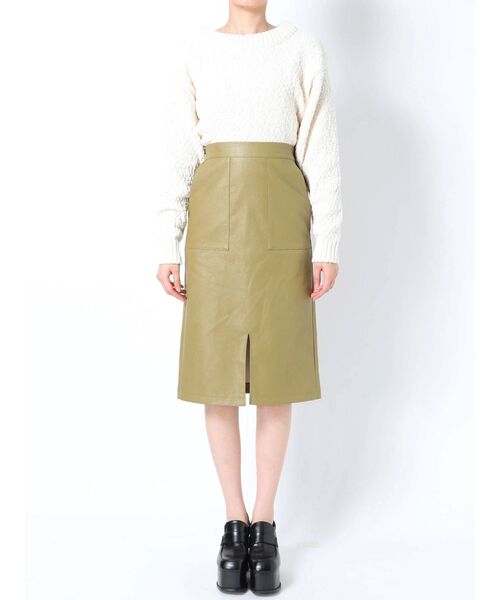 EMODA（エモダ）の「ポケットタイトミディスカート（スカート・レディース・ブラック/カーキ/ベージュ・SMALL/MEDIUM）」の8枚目の写真