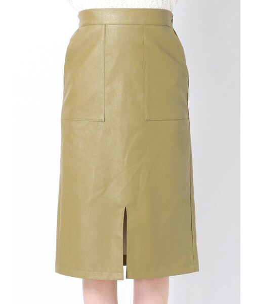 EMODA（エモダ）の「ポケットタイトミディスカート（スカート・レディース・ブラック/カーキ/ベージュ・SMALL/MEDIUM）」の13枚目の写真