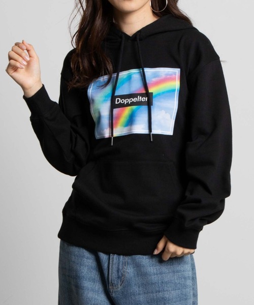 WEGO（ウィゴー）の「WEGO/レインボーフォトプリントパーカー（パーカー・レディース・ホワイト/ブラック・SMALL/MEDIUM/LARGE）」の2枚目の写真