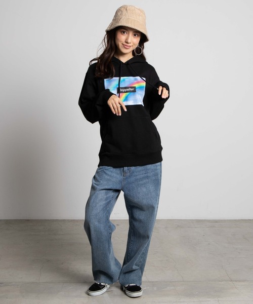 WEGO（ウィゴー）の「WEGO/レインボーフォトプリントパーカー（パーカー・レディース・ホワイト/ブラック・SMALL/MEDIUM/LARGE）」の15枚目の写真