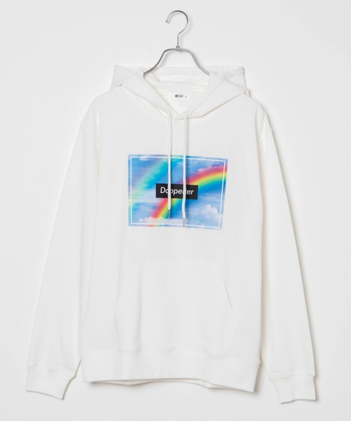 WEGO（ウィゴー）の「WEGO/レインボーフォトプリントパーカー（パーカー・レディース・ホワイト/ブラック・SMALL/MEDIUM/LARGE）」の22枚目の写真