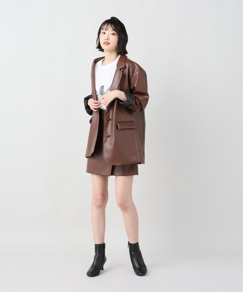JOINT WORKS（ジョイントワークス）の「J-フェイクレザーミニスカート（スカート・レディース・ブラック/ブラウン・SMALL/MEDIUM）」の12枚目の写真