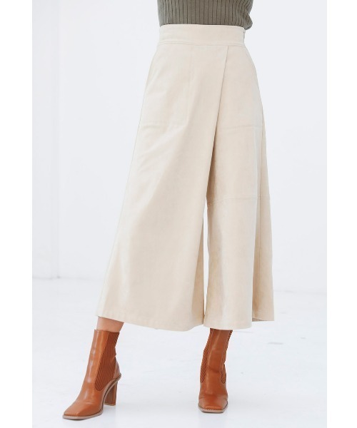 ALEXIA STAM（アリシアスタン）の「Wrap Wide Eco Suede Pants/ラップワイドエコスエードパンツ（その他パンツ・レディース・ベージュ/カーキ/モカ・S/M）」の13枚目の写真
