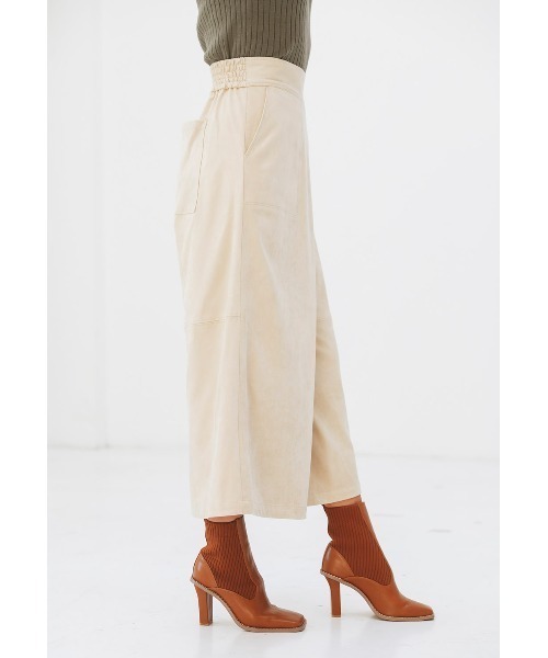 ALEXIA STAM（アリシアスタン）の「Wrap Wide Eco Suede Pants/ラップワイドエコスエードパンツ（その他パンツ・レディース・ベージュ/カーキ/モカ・S/M）」の15枚目の写真