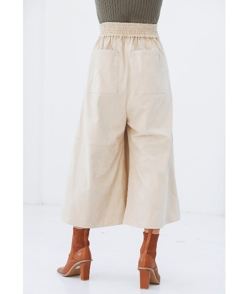 ALEXIA STAM（アリシアスタン）の「Wrap Wide Eco Suede Pants/ラップワイドエコスエードパンツ（その他パンツ・レディース・ベージュ/カーキ/モカ・S/M）」の16枚目の写真