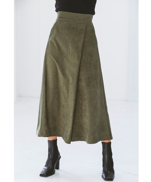 ALEXIA STAM（アリシアスタン）の「Wrap Wide Eco Suede Pants/ラップワイドエコスエードパンツ（その他パンツ・レディース・ベージュ/カーキ/モカ・S/M）」の17枚目の写真