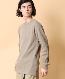 【 Healthknit / ヘルスニット 】ファクショナルファブリックワッフルクルーネック長袖Tシャツ 1204 SIP・・