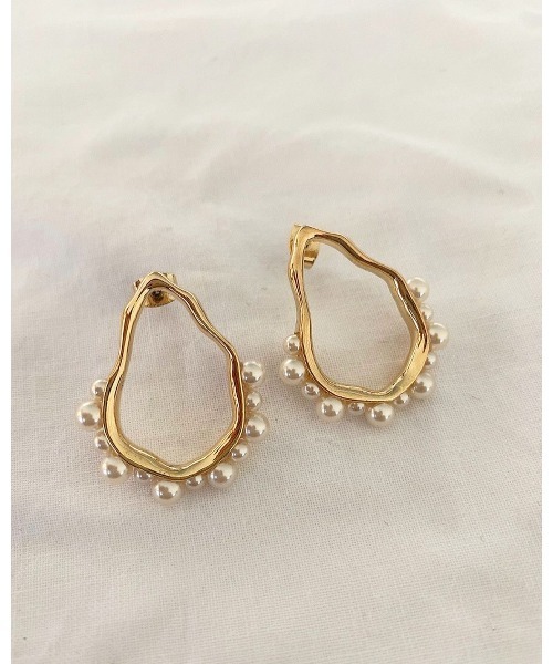 mou（モウ）の「変形ピアスオンパール（ピアス（両耳用）・レディース・ゴールド・FREE）」の6枚目の写真