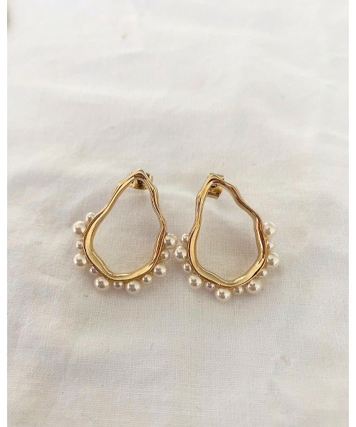mou（モウ）の「変形ピアスオンパール（ピアス（両耳用）・レディース・ゴールド・FREE）」の8枚目の写真