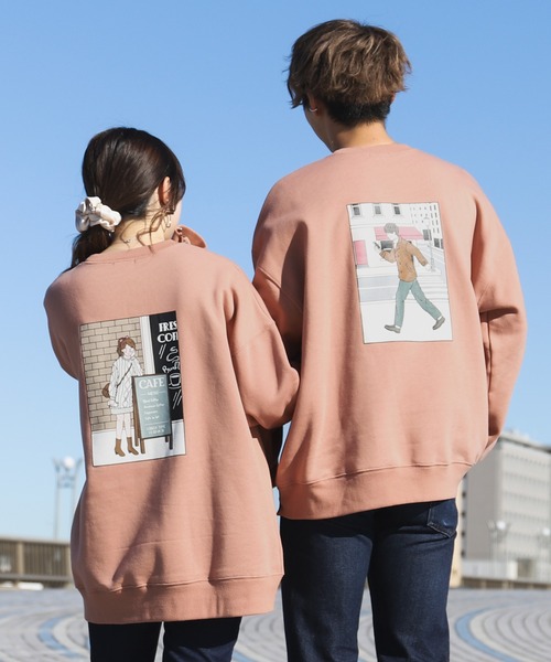 PairPair(ペアペア)の「アソート合わせ絵スウェット(ユニセックス)(スウェット・レディース・ブラック系その他/ブルー系その他/ホワイト×ホワイト/ブルー/スミクロ/オレンジ/オレンジ系その他/ホワイト×グレー/ホワイト×ブルー/ホワイト×ピンク/ホワイト×レッド/ホワイト×イエロー・FREE)」の11枚目の写真