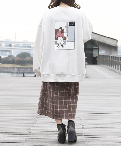 PairPair(ペアペア)の「アソート合わせ絵スウェット(ユニセックス)(スウェット・レディース・ブラック系その他/ブルー系その他/ホワイト×ホワイト/ブルー/スミクロ/オレンジ/オレンジ系その他/ホワイト×グレー/ホワイト×ブルー/ホワイト×ピンク/ホワイト×レッド/ホワイト×イエロー・FREE)」の17枚目の写真