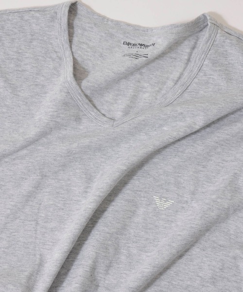 EMPORIO ARMANI（エンポリオアルマーニ）の「【EMPORIO ARMANI】ワンポイントロゴVネックTEE（Tシャツ/カットソー・メンズ・ホワイト/ネイビー/ブラック/グレー・M/L/XL/S）」の3枚目の写真