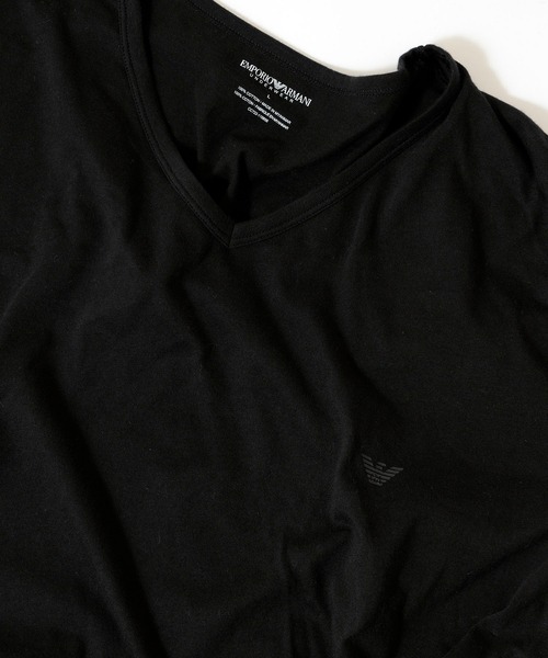 EMPORIO ARMANI】ワンポイントロゴVネックTEE（Tシャツ
