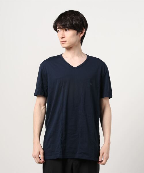EMPORIO ARMANI（エンポリオアルマーニ）の「【EMPORIO ARMANI】ワンポイントロゴVネックTEE（Tシャツ/カットソー・メンズ・ホワイト/ネイビー/ブラック/グレー・M/L/XL/S）」の9枚目の写真