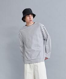 Steven Alan | ＜Steven Alan＞ SUVIN BORDER BOAT NECK LONG SLEEVE TEE/カットソー(Tシャツ/カットソー)