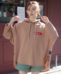 MILKFED. | SIDE RIBBON DOLMAN SLEEVE HOODIE(Tシャツ/カットソー)