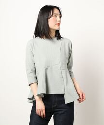 INTERPLANET | 【ＷＥＢ限定】ケーブルフクレＪＱペプラム切替プルオーバー(Tシャツ/カットソー)