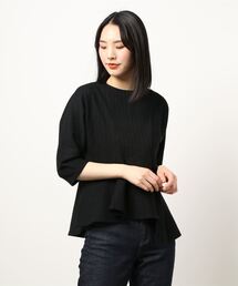 INTERPLANET | 【ＷＥＢ限定】ケーブルフクレＪＱペプラム切替プルオーバー(Tシャツ/カットソー)