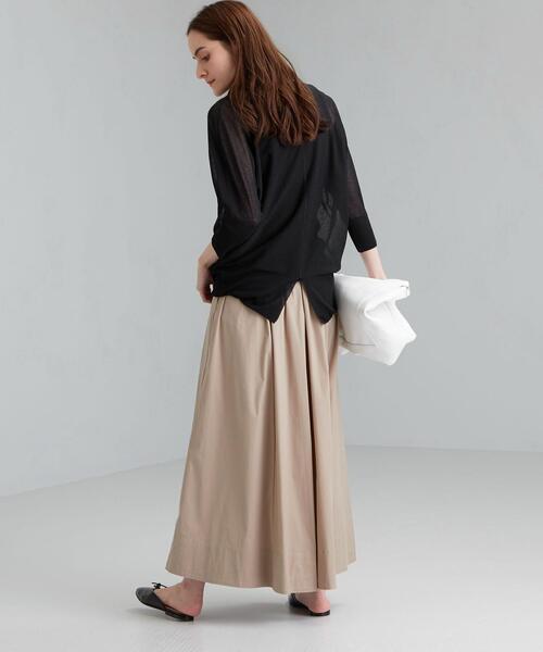 green label relaxing（グリーンレーベルリラクシング）の「[ 手洗い可能 ] FM シアー ドルマン プルオーバー ニット（ニット/セーター・レディース・ブラック/ライム/ナチュラル・FREE）」の11枚目の写真