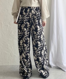 総柄フルレングスストレートパンツ