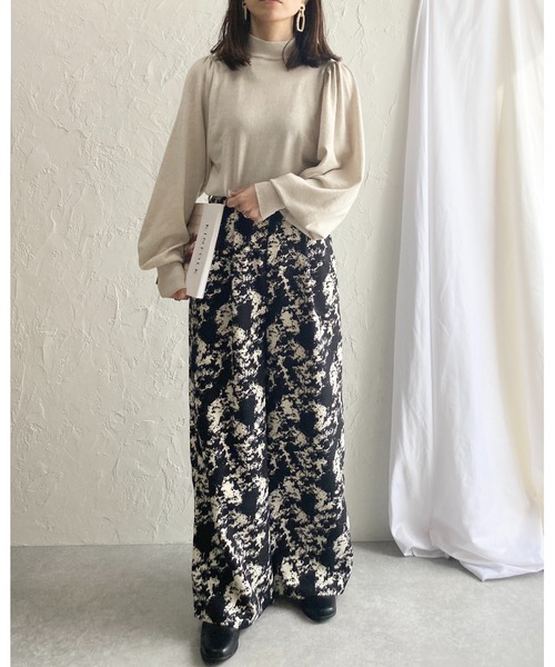She's Closet（シーズクローゼット）の「総柄フルレングスストレートパンツ（その他パンツ・レディース・グレー/モカ/ブラック・FREE）」の6枚目の写真