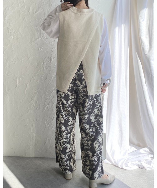 She's Closet（シーズクローゼット）の「総柄フルレングスストレートパンツ（その他パンツ・レディース・グレー/モカ/ブラック・FREE）」の9枚目の写真