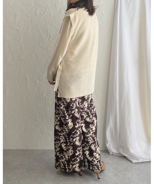 She's Closet（シーズクローゼット）の「総柄フルレングスストレートパンツ（その他パンツ・レディース・グレー/モカ/ブラック・FREE）」の12枚目の写真