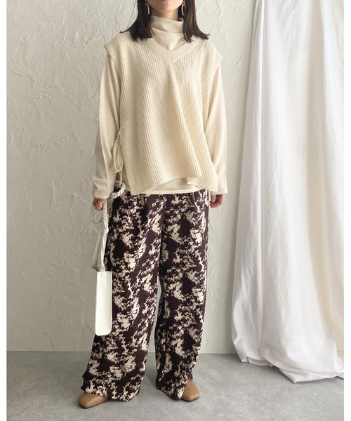 She's Closet（シーズクローゼット）の「総柄フルレングスストレートパンツ（その他パンツ・レディース・グレー/モカ/ブラック・FREE）」の13枚目の写真