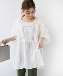JOURNAL STANDARD relume（ジャーナルスタンダード　レリューム）の「ウォッシャブルアンティークレーススクエアブラウス◆（シャツ/ブラウス）」