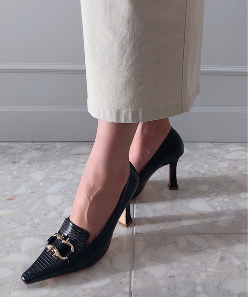 EIMY ISTOIRE（エイミーイストワール）の「エンボスレザーハイヒールローファー（ローファー・レディース・ブラック/ベージュ/ピンク/ホワイト・SMALL/MEDIUM/LARGE）」の19枚目の写真