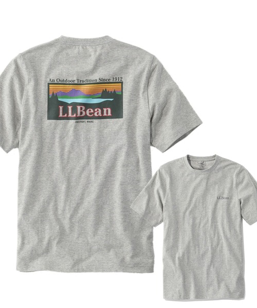 L.L.Bean（エルエルビーン）の「ケアフリー・アンシュリンカブル・ティ、半袖　グラフィック 2 ジャパン・フィット（Tシャツ/カットソー・メンズ・ホワイト/ブラック/ネイビー/ヘザーグレー/グレー系その他/グレー系その他2/グレー系その他3/グレー系その他4/グレー系その他5/ホワイト系/ネイビー系/ネイビー系1/スカイブルー・SMALL/MEDIUM/LARGE/X-LARGE/XX-LARGE）」の5枚目の写真