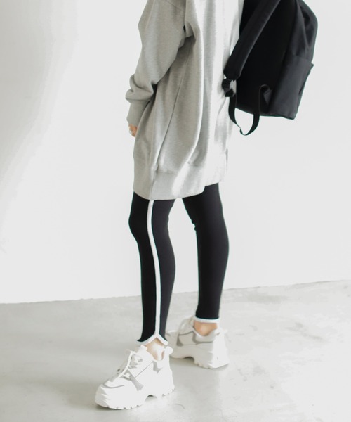 Auntie Rosa Holiday(アンティローザホリデー)の「パイピングレギンス(レギンス/スパッツ・レディース・グレー/ブラック・FREE)」の19枚目の写真