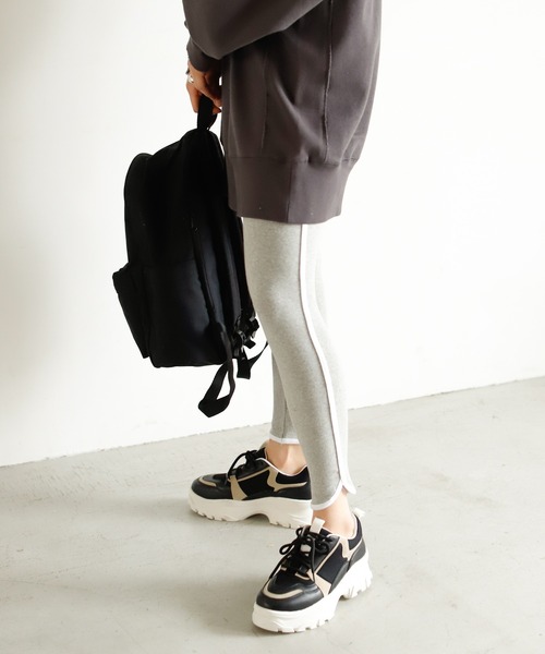 Auntie Rosa Holiday(アンティローザホリデー)の「パイピングレギンス(レギンス/スパッツ・レディース・グレー/ブラック・FREE)」の10枚目の写真