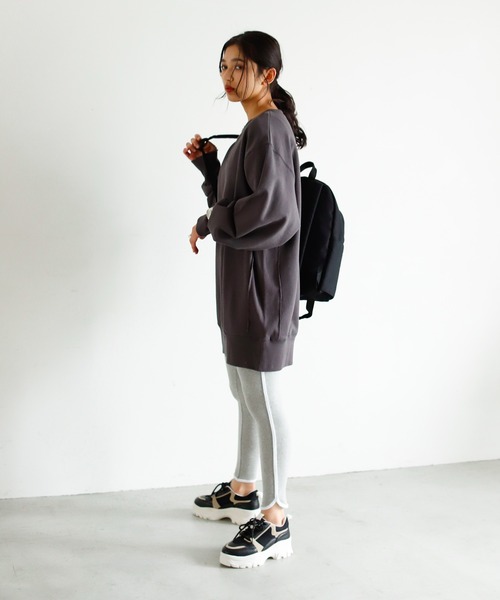 Auntie Rosa Holiday(アンティローザホリデー)の「パイピングレギンス(レギンス/スパッツ・レディース・グレー/ブラック・FREE)」の14枚目の写真