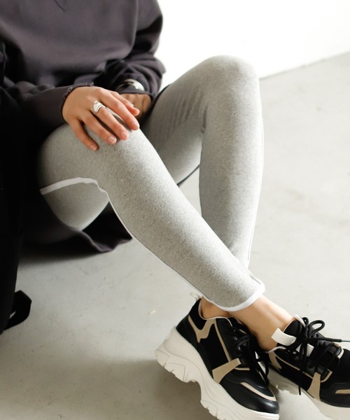 Auntie Rosa Holiday(アンティローザホリデー)の「パイピングレギンス(レギンス/スパッツ・レディース・グレー/ブラック・FREE)」の17枚目の写真