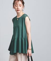 UNITED ARROWS | UBC C/PE イレギュラーペプラム ノースリーブ ニット†(ニット/セーター)